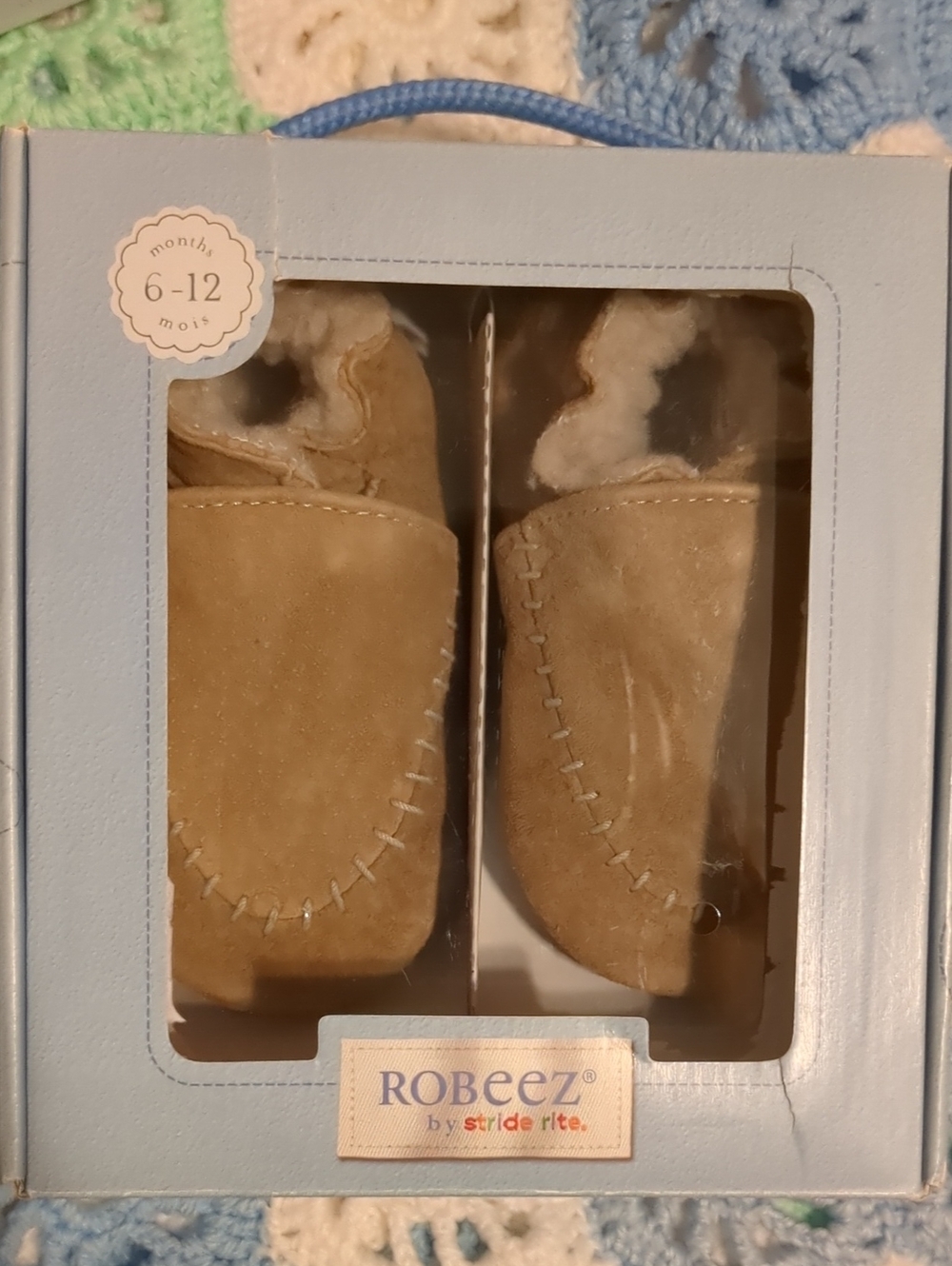 Robeez Tan Suede Moccasin Booties